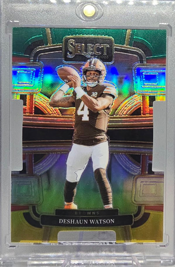 2023 Panini Select Concourse Green Yellow Prizm Die-Cut 25 Deshaun Watson
