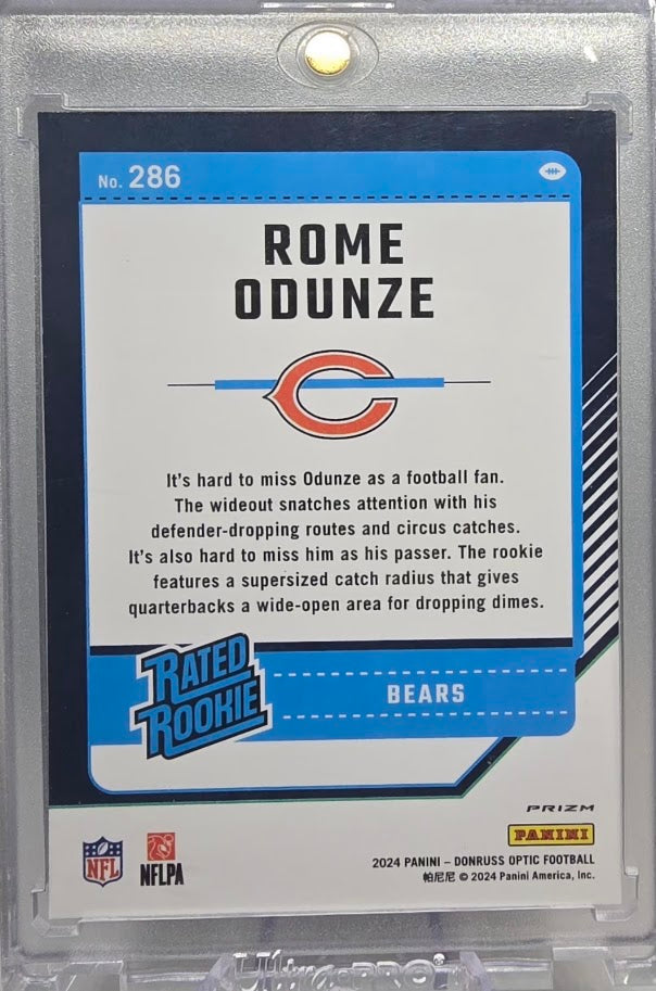 2024 Panini Donruss Optic Red Hyper Prizm #286 Rome Odunze