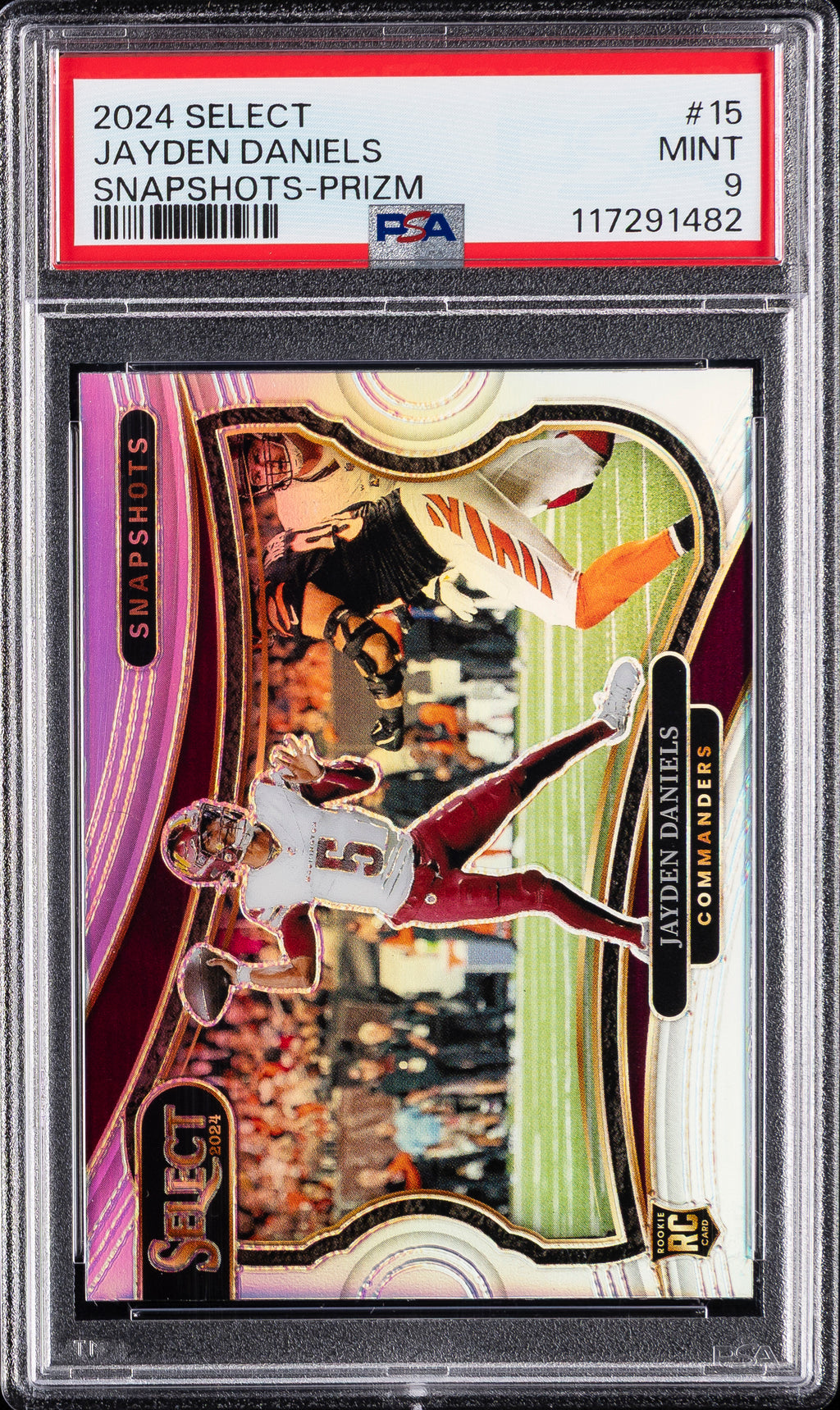2024 SELECT SNAPSHOTS-PRIZM JAYDEN DANIELS 15 PSA 9
