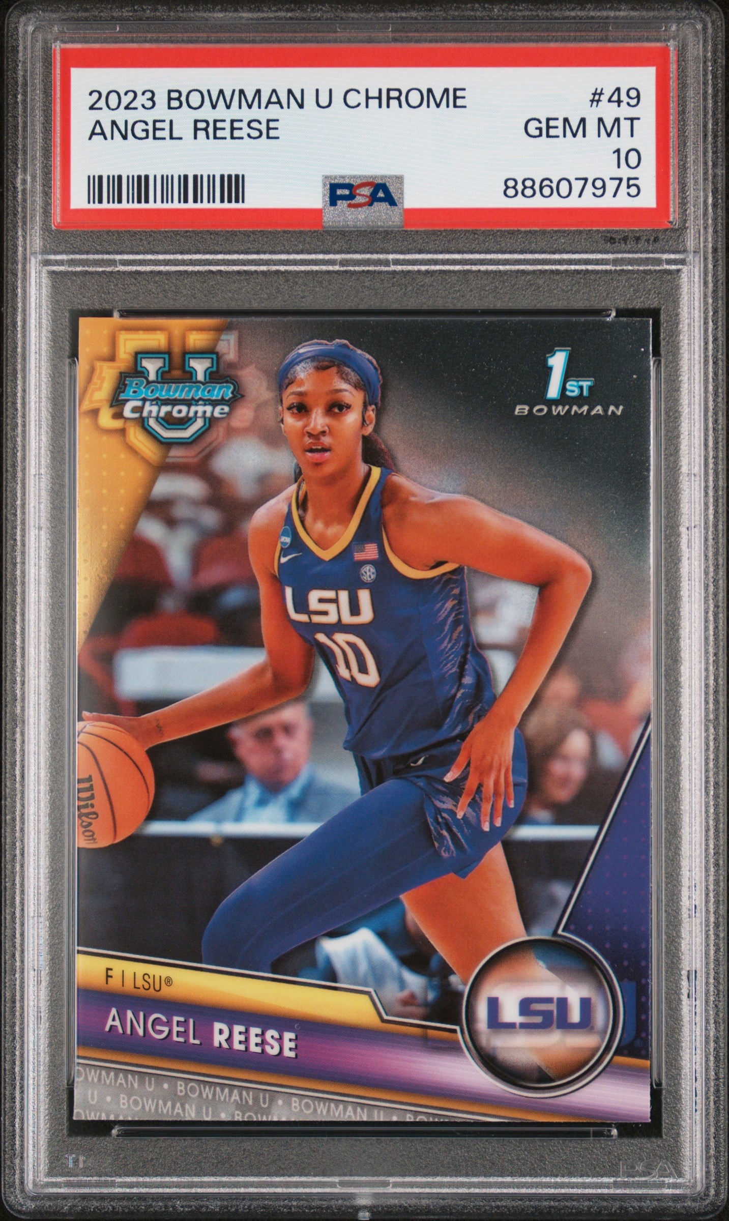 2023 BOWMAN UNIVERSITY CHROME #49 ANGEL REESE PSA 10